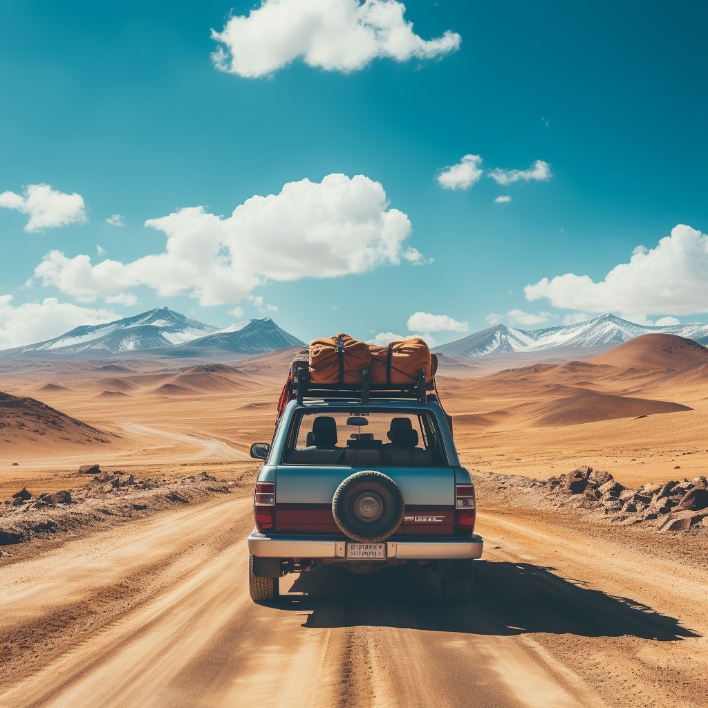 Cinematography -Wide Shots - A lone traveler walking through desert 1 -Photo Generated by Midjourney for The AI Track