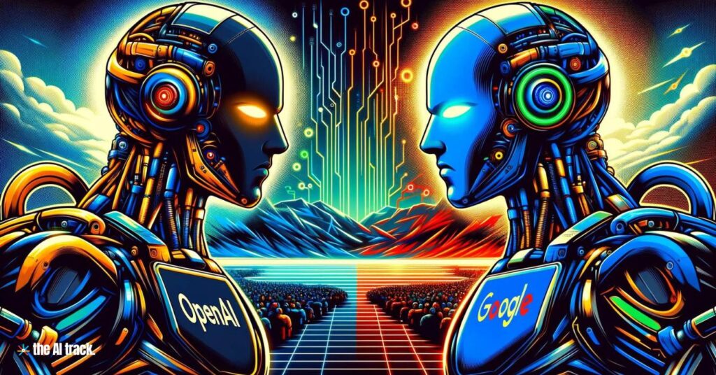 AI Models War OpenAI vs Google - Image generated by Dall-E for The AI Track