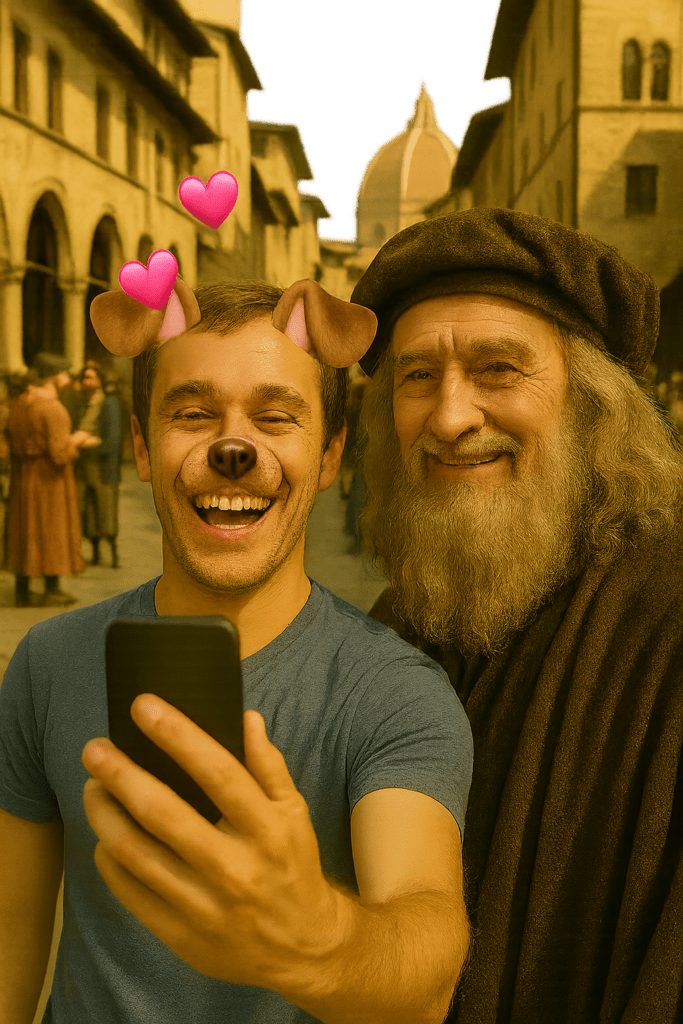 ChatGPT 4o Image Prompts - Time-Travel Selfie