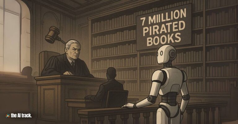 Anthropic Faces Trial Over Pirated Books - Credit - ChatGPT, The AI Track