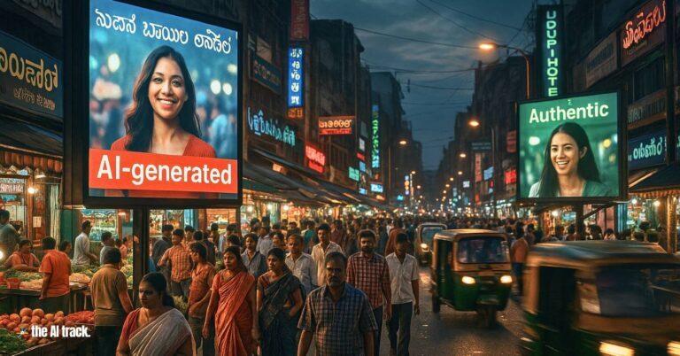 Twilight Market Buzz in Bengaluru (India Proposes Strict AI Labelling Rules) - Credit - ChatGPT, The AI Track