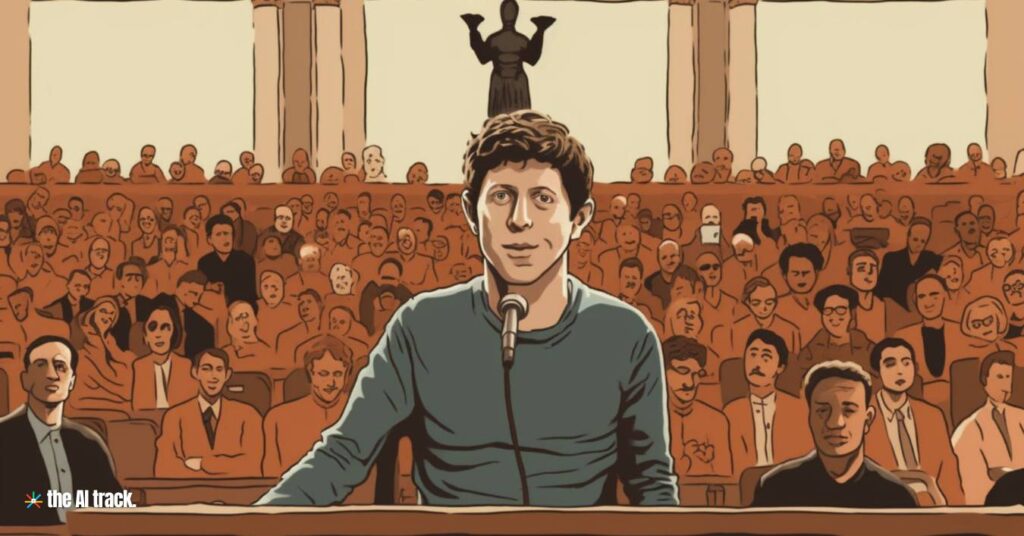 Sam Altman - Image generated by Midjourney for The AI Track