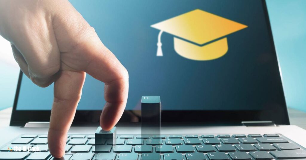 Free Online AI Courses - A finger pressing a key on a keyboard -Image Credit Canva