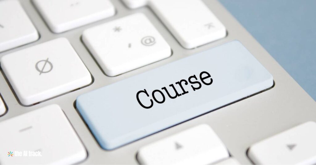 Free Online AI Courses - a close-up of A keyboard - Image Credit Canva