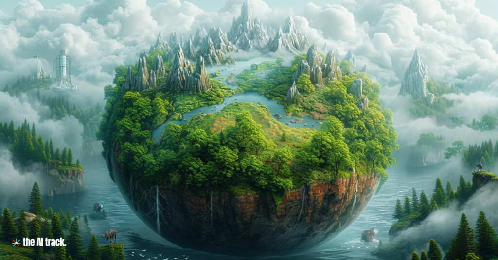 AI Impact on the Environment - Enhancing Environmental Sustainability - Photo Generated by Midjourney for The AI Track