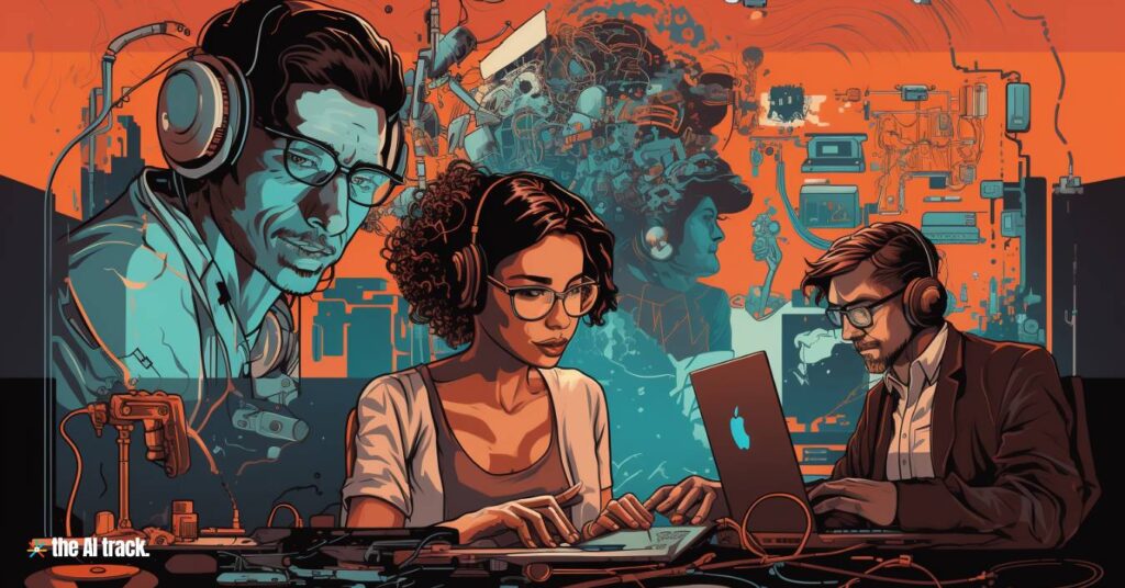 AI in Work - Image generated by Midjourney for The AI Track