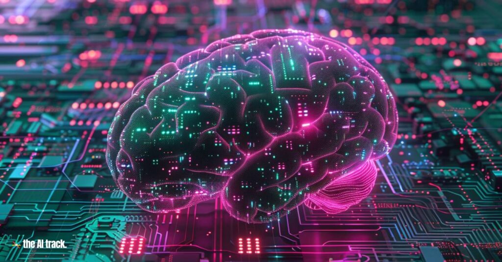 A pixelated brain -Photo Generated by Midjourney for The AI Track