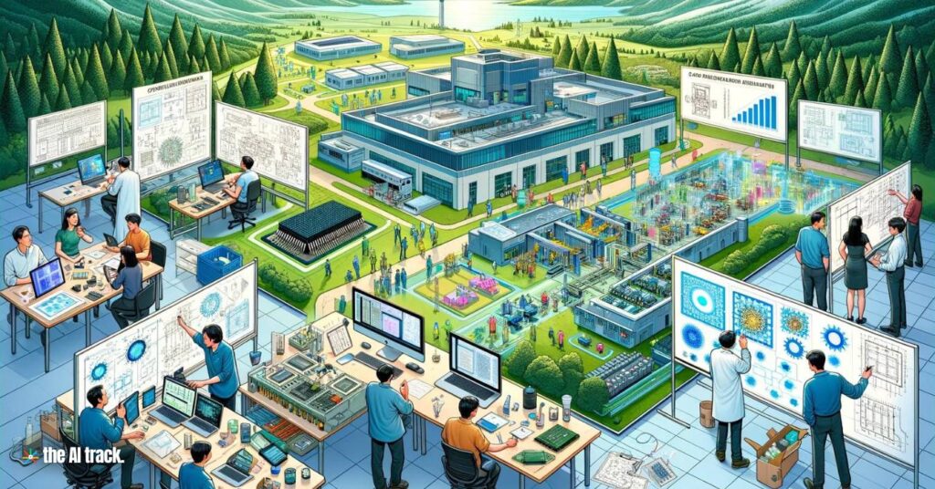 The design process for AI chips -Photo Generated by Midjourney for The AI Track