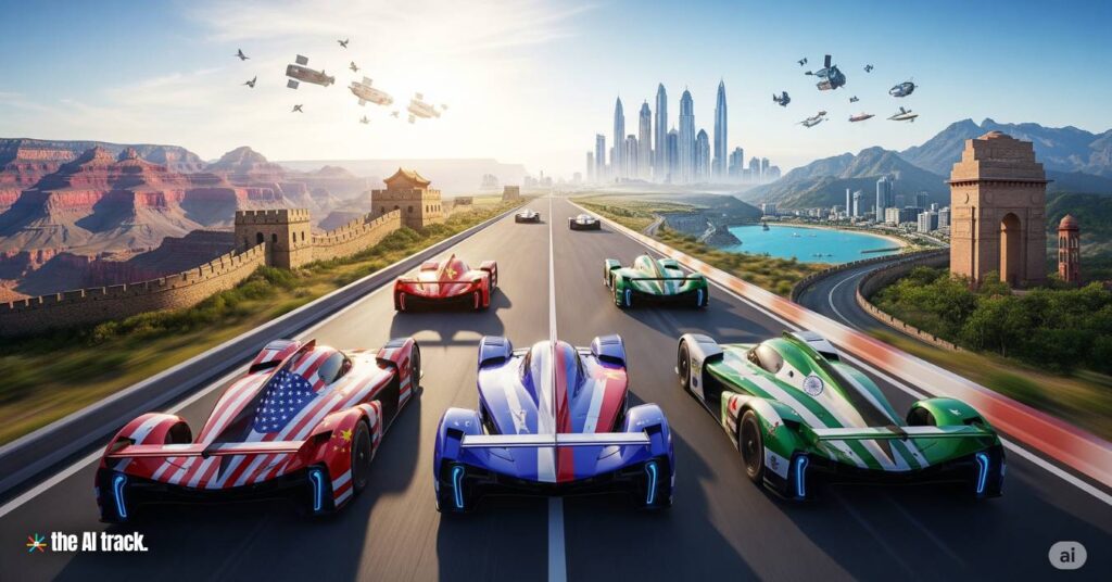 The nations AI race track - Credit - Gemini, The AI Track