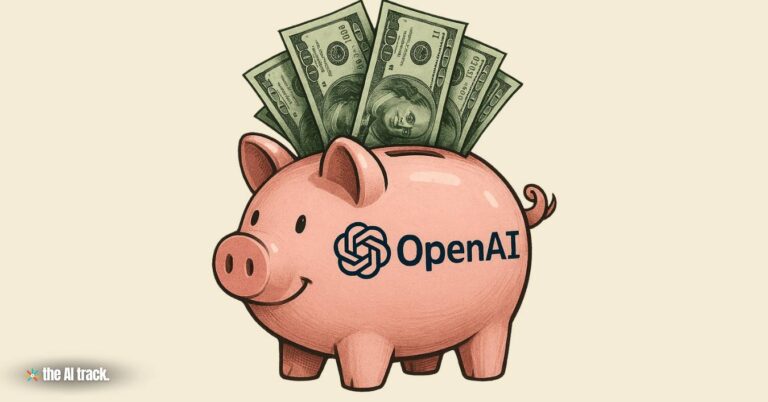 A piggy bank with OpenAI's logo - OpenAI Secures Historic $40 Billion - Credit - ChatGPT, The AI Track