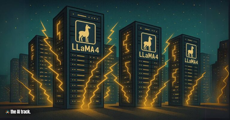 Towering server farms (Meta Unveils Llama 4) - Credit - ChatGPT, The AI Track