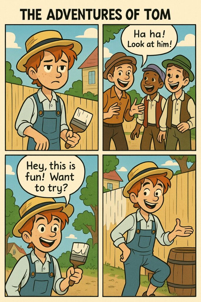 ChatGPT 4o Image Prompts - Comic Strip from Literary Work