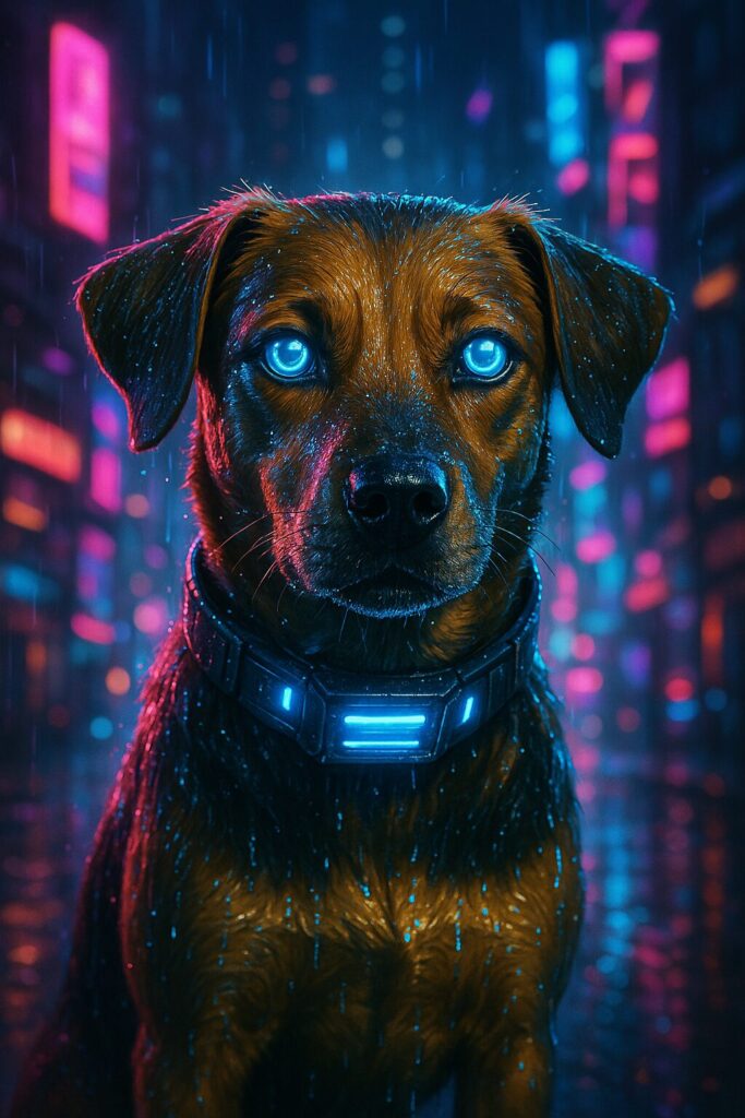 ChatGPT 4o Image Prompts - Cyberpunk Pet Portrait