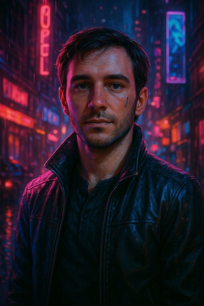 ChatGPT 4o Image Prompts - Neon Cyberpunk Selfie Redesign