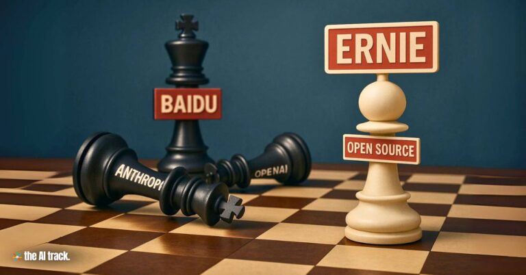 Chessboard where ERNIE model knocks other models (Baidu Open-Sources Ernie 4.5) - Credit - ChatGPT, The AI Track