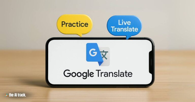 Smartphone Displaying Google Translate App - Image Credit - ChatGPT, The AI Track, Google