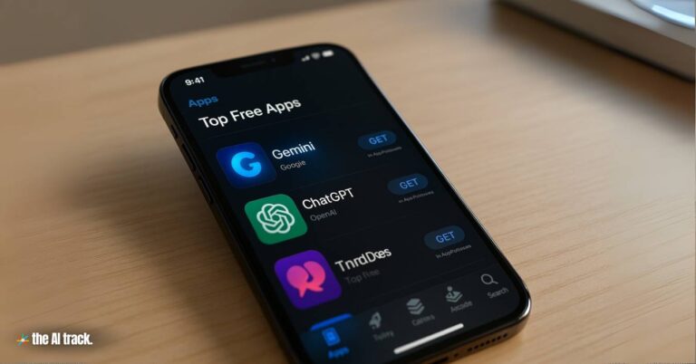 Google Gemini Surpasses ChatGPT - Credit - The AI Track, ChatGPT