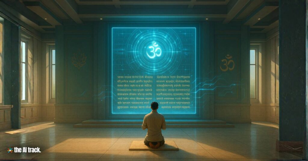 Futuristic Meditation and Sacred Light (Image Credit - ChatGPT, The AI Track)