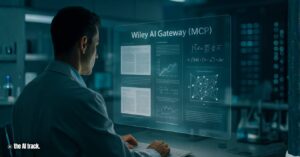 Scientist with Holographic AI Display (Wiley Launches AI Gateway) - Image Credit- ChatGPT, The AI Track