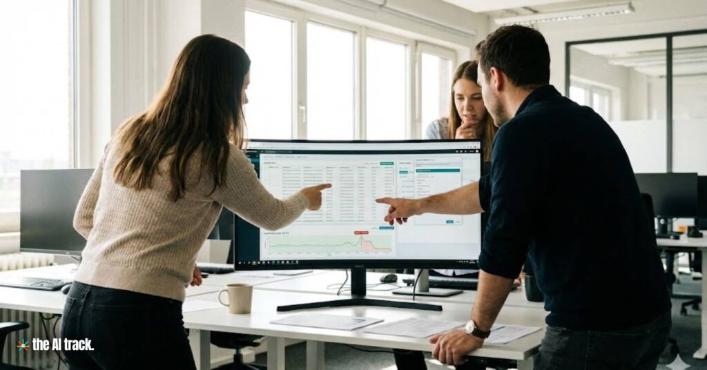 Data specialists reviewing a labeled dataset (Credit - Google, The AI Track)