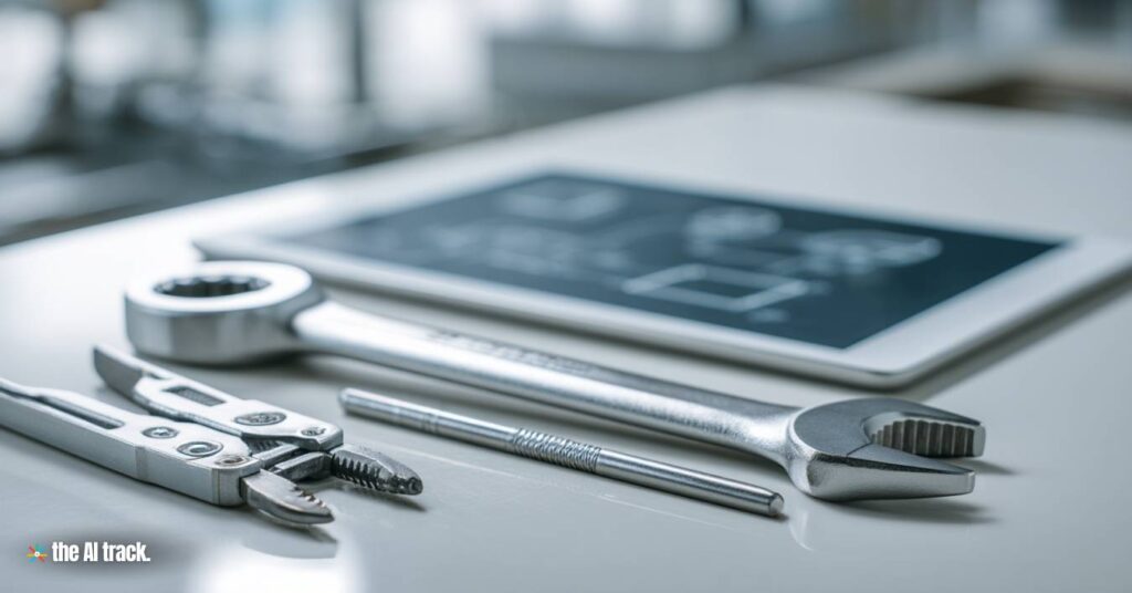 Nested tools on a clean workbench (Credit - Midjourney, The AI Track)