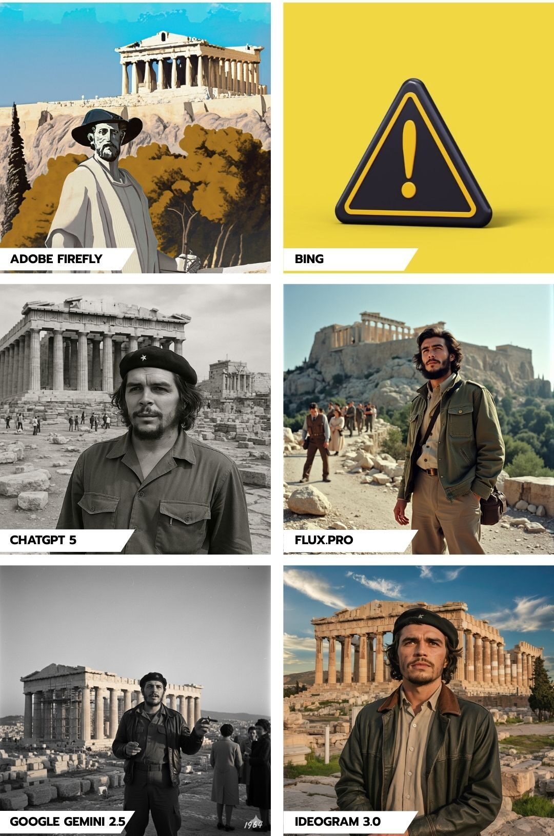 A photo of Che Guevara visiting Acropolis - Part 1