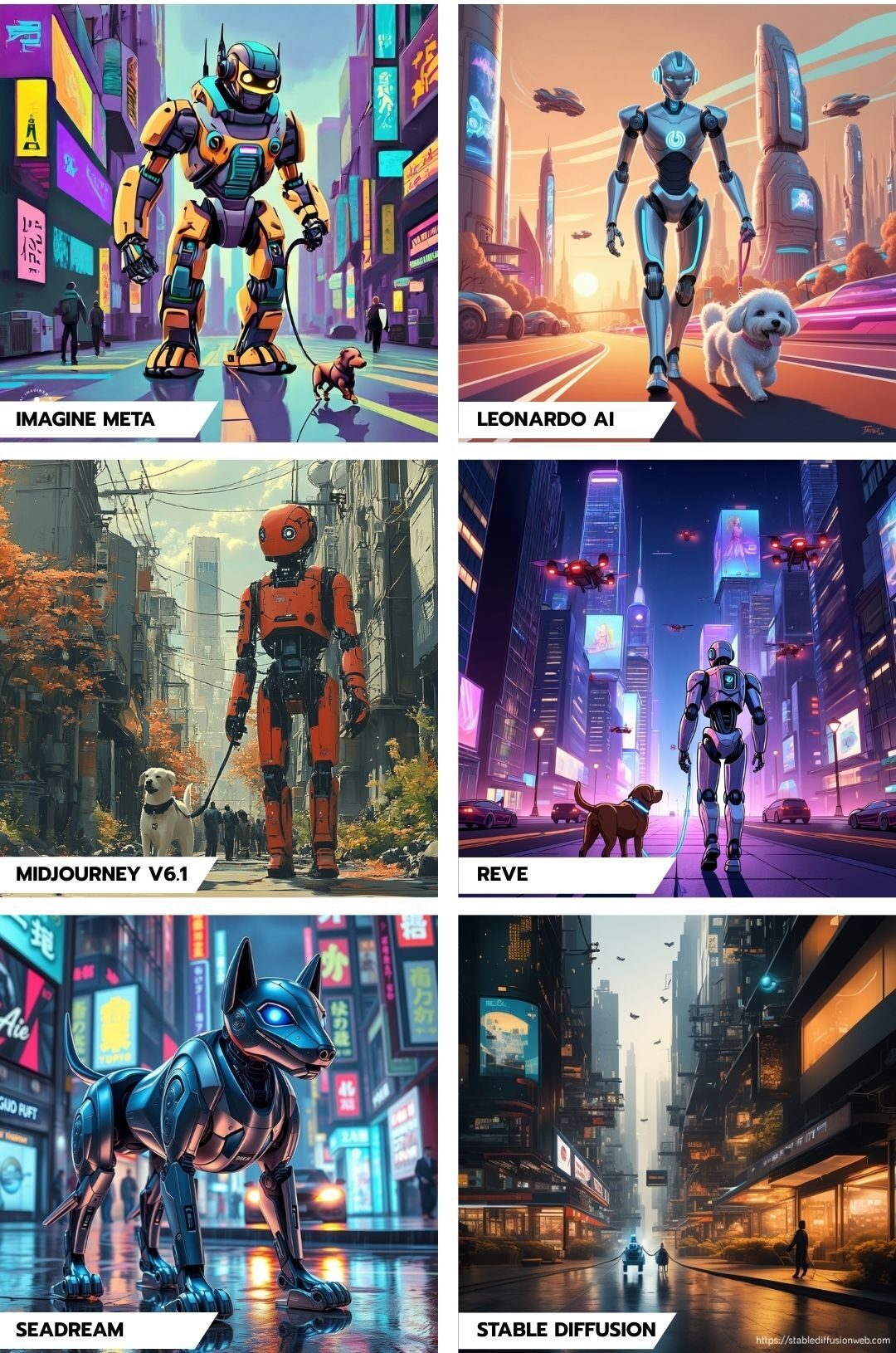 A robot walking a dog in a futuristic city - Part 2