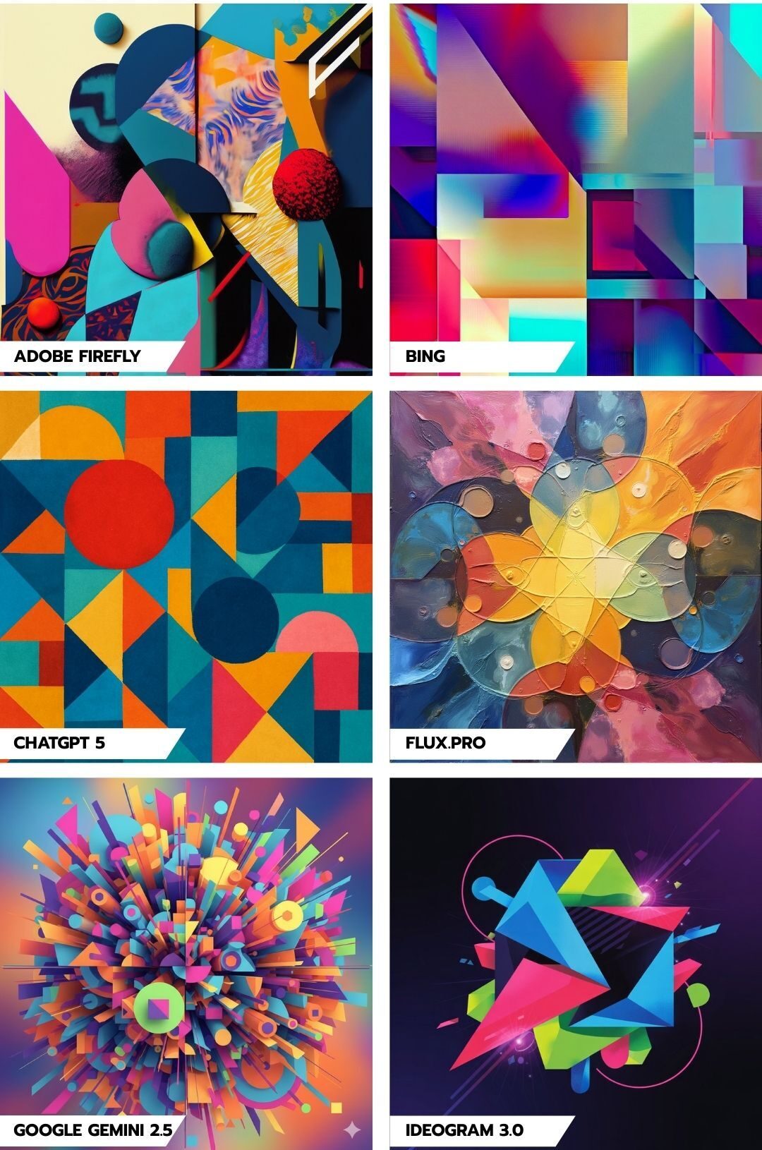 Abstract artwork inspired by vibrant colors and geometric shapes - Part 1