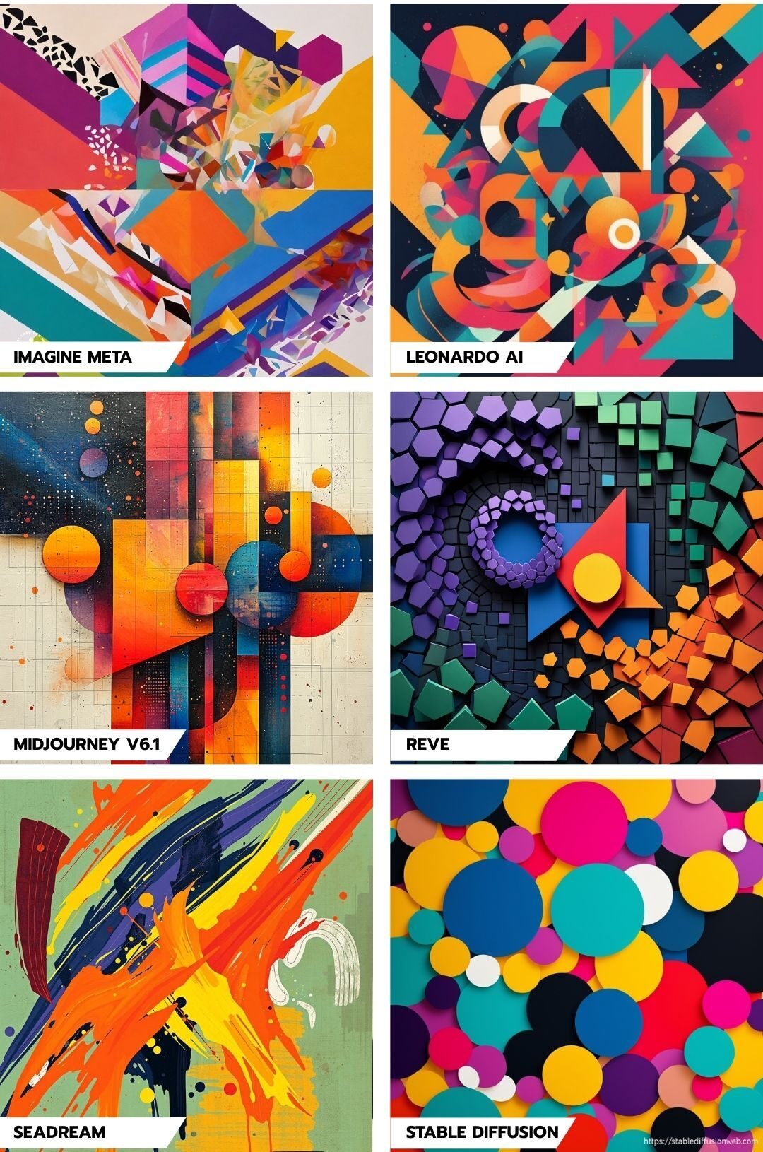 Abstract artwork inspired by vibrant colors and geometric shapes - Part 2