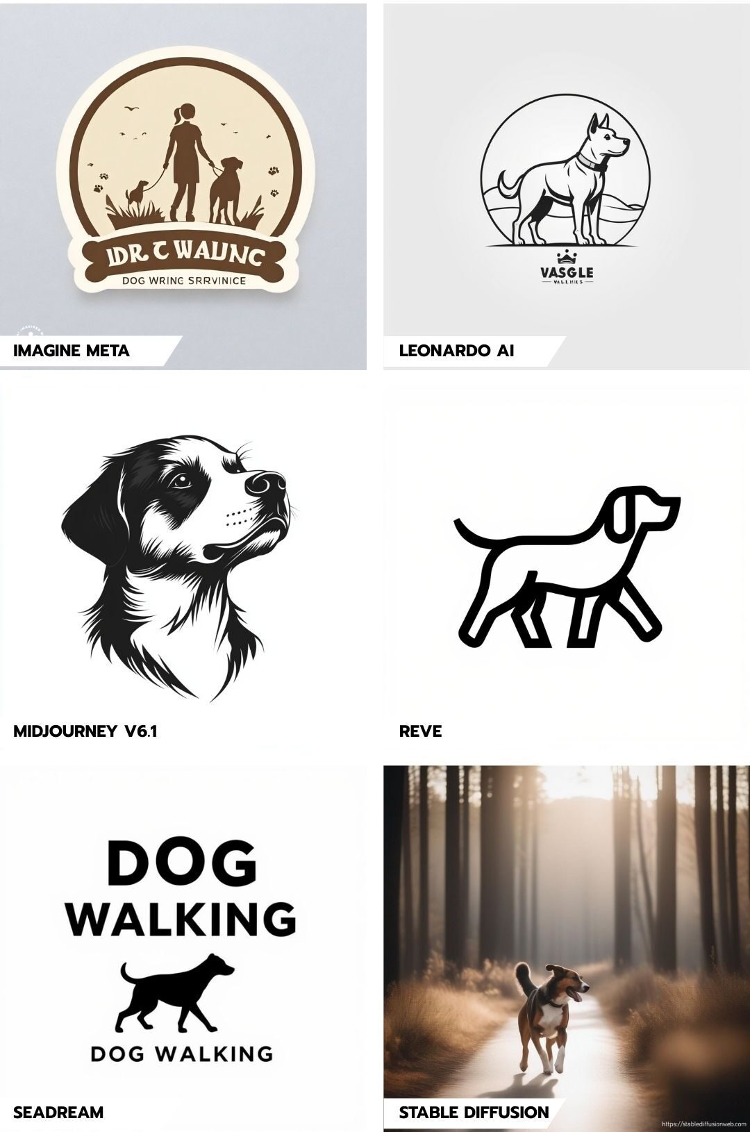 BW logo for dog walking service - Part 2