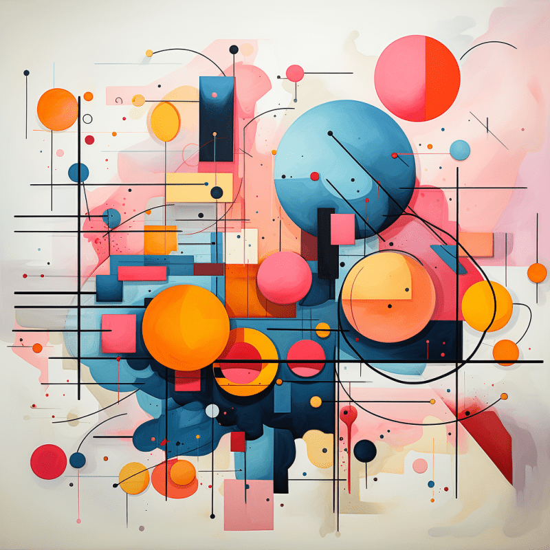 MIDJOURNEY - Best Image Generator Crash Test - Abstract artwork inspired by vibrant colors and geometric shapes