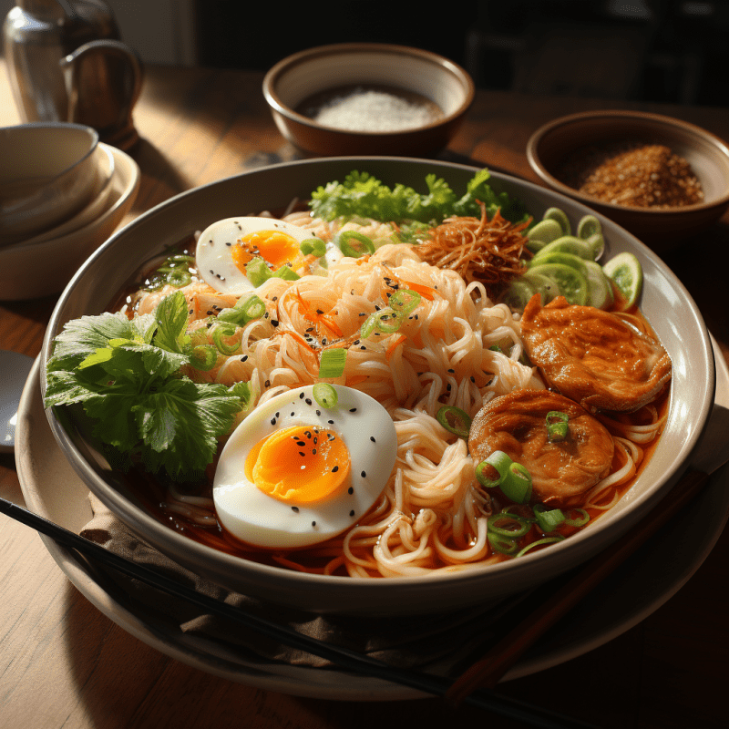MIDJOURNEY - Best Image Generator Crash Test - Photorealistic image of a bowl of ramen noodles