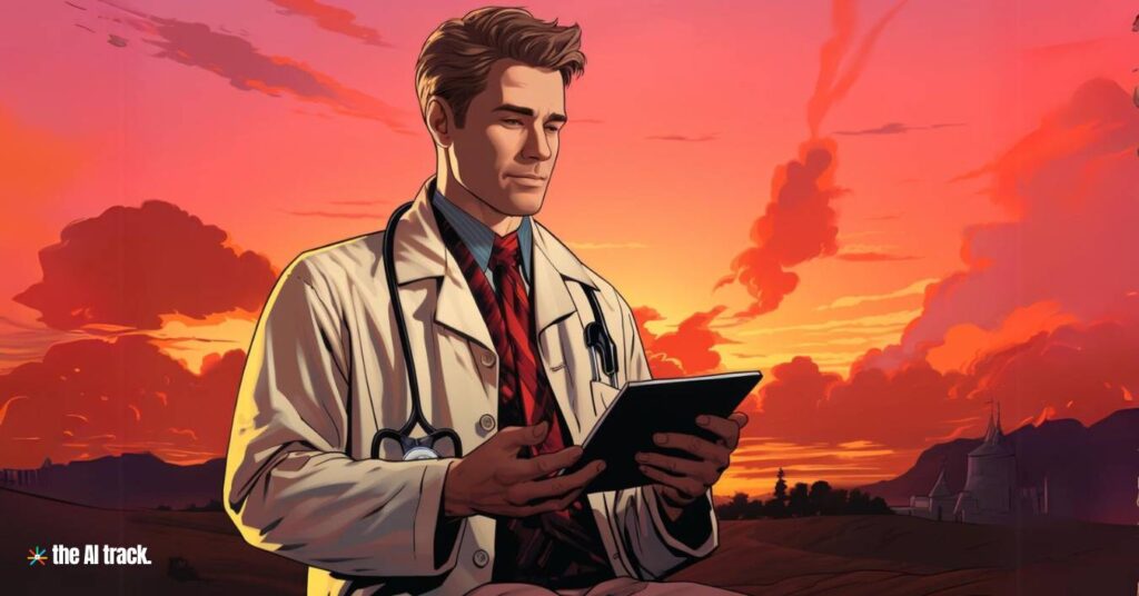 AI in Healthcare - Doctor - Image generated by Midjourney for The AI Track